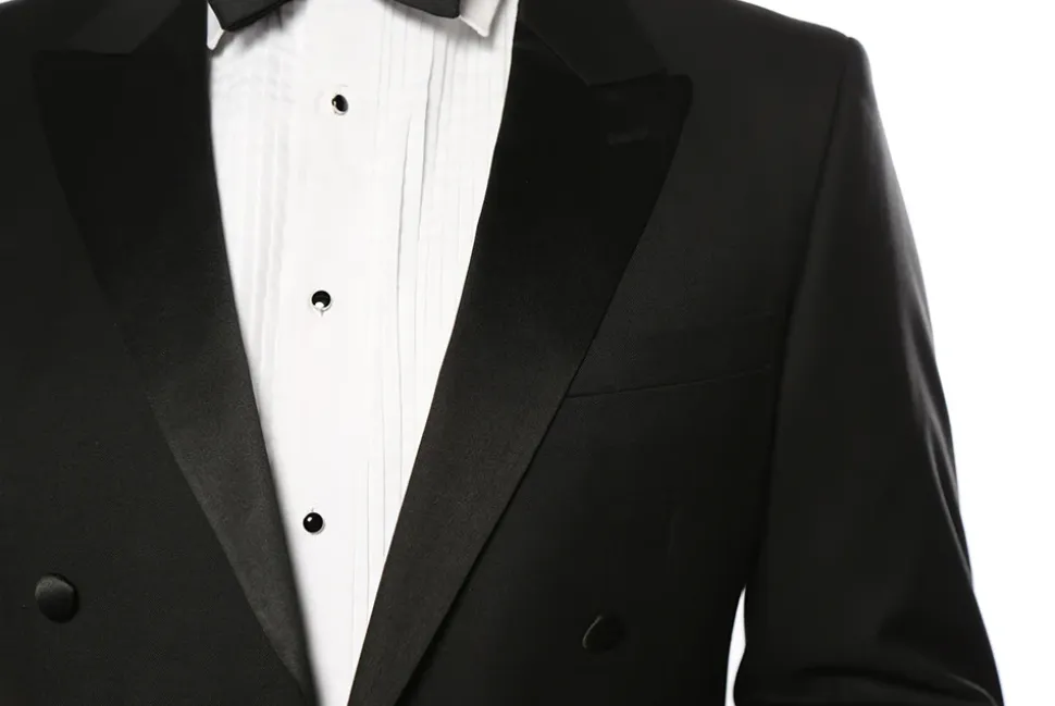 Classic Full Dress Tuxedo Tails 2 Piece Regular Fit In Black