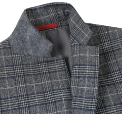 Classic Regular Fit Blazer Windowpane Pattern in Gray