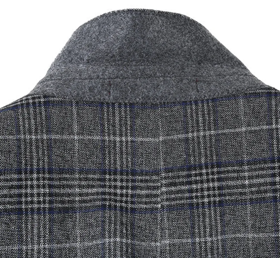 Classic Regular Fit Blazer Windowpane Pattern in Gray