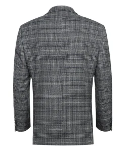 Classic Regular Fit Blazer Windowpane Pattern in Gray