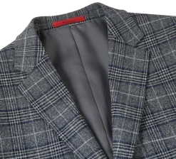 Classic Regular Fit Blazer Windowpane Pattern in Gray