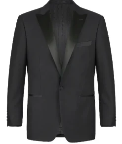 Classic Regular Fit 2 Piece Black Dress Tuxedo Peak Lapel