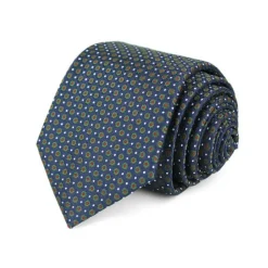 Dark Green Dotted Floral Pattern Tie