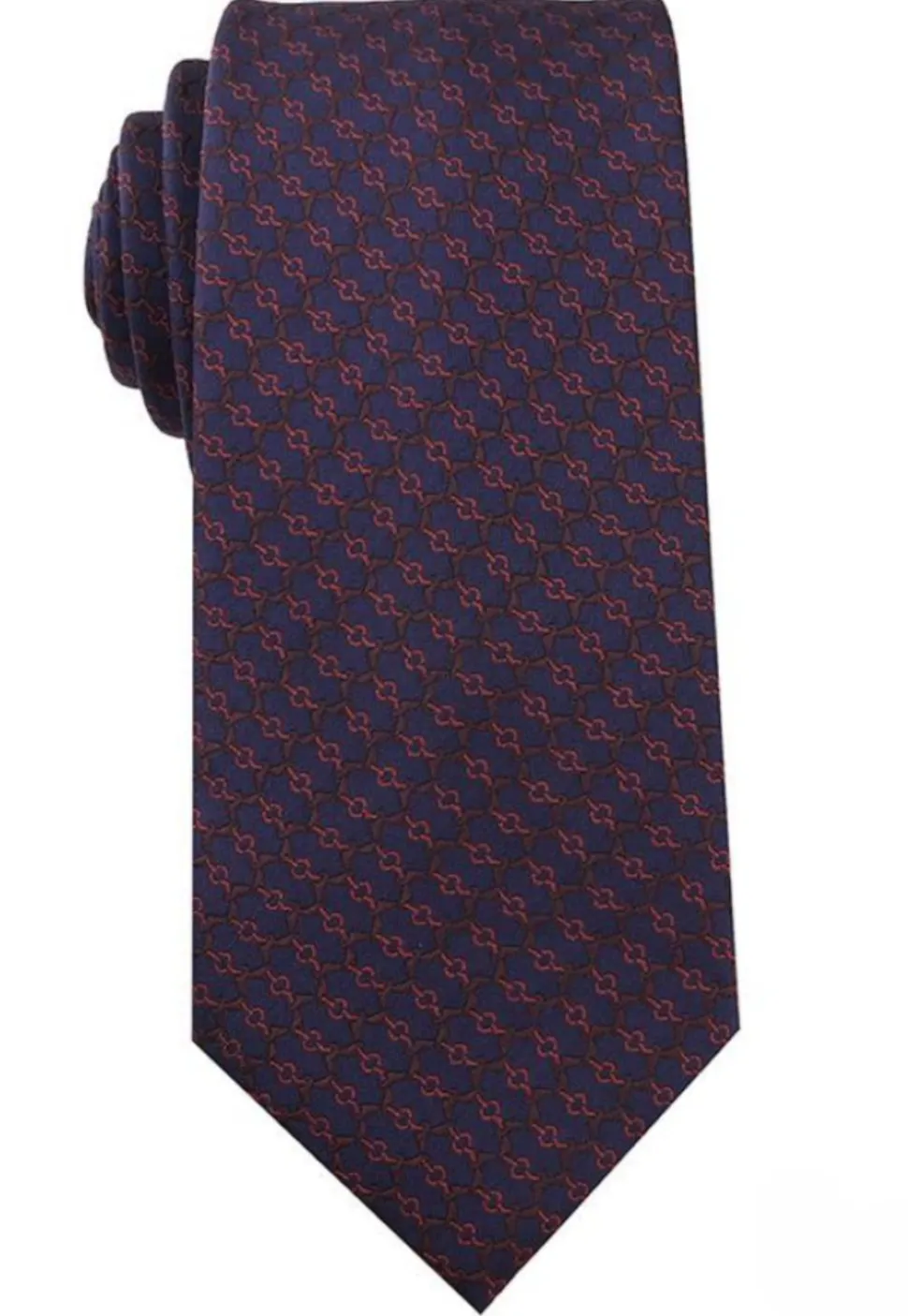 Dark Purple Geometric Design Tie
