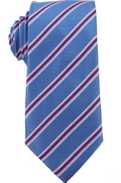 Dusty Blue Diagonal Striped Tie
