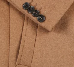 English Laundry Camel Fall/Winter Essential Slim Fit Overcoat Wool Blend