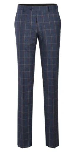 English Laundry 2-Piece Check Wool Linen Blend Slim Fit Suit