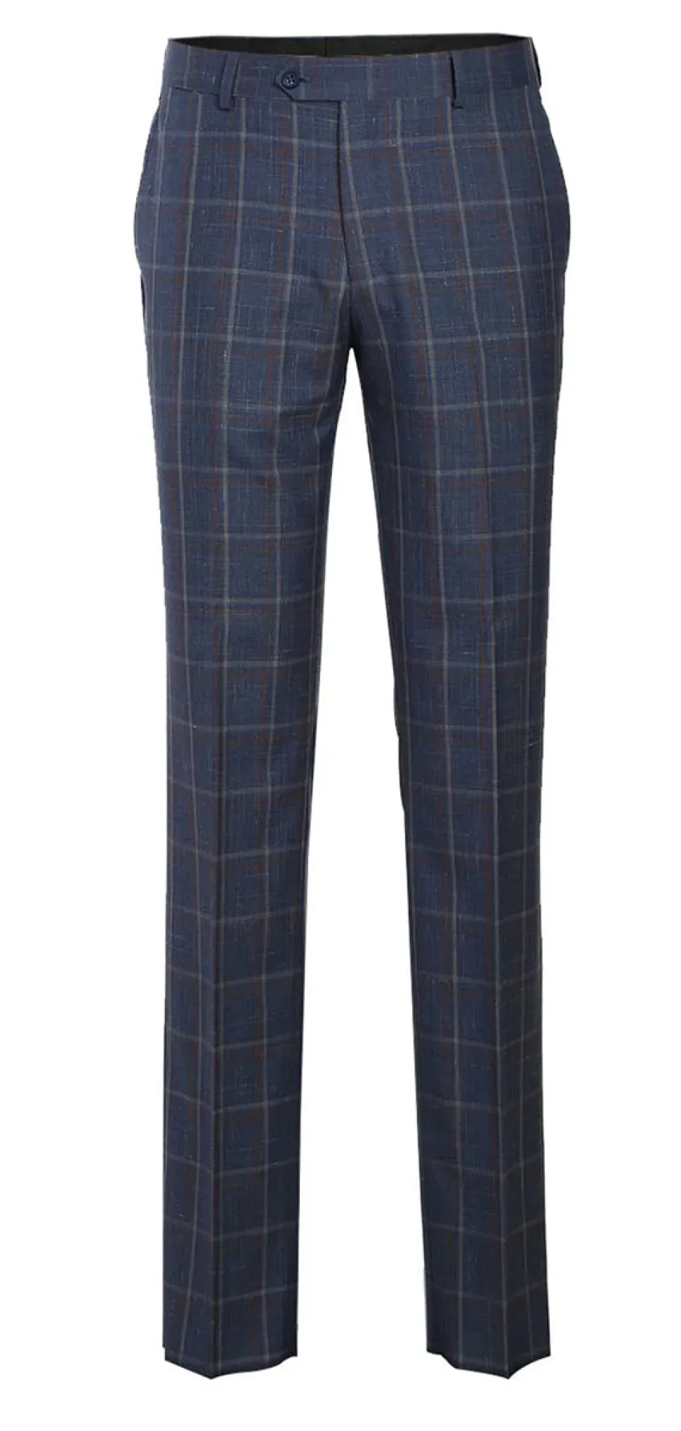 English Laundry 2-Piece Check Wool Linen Blend Slim Fit Suit
