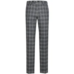English Laundry Slim Fit Dimgray with White Check Suit