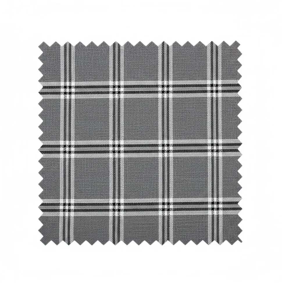 English Laundry Slim Fit Dimgray with White Check Suit