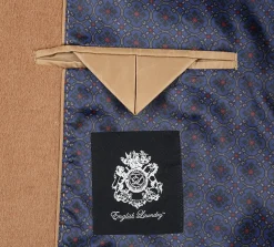 English Laundry Camel Fall/Winter Essential Slim Fit Overcoat Wool Blend