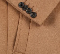 English Laundry Camel Fall/Winter Essential Slim Fit Overcoat Wool Blend