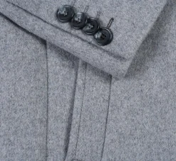 English Laundry Light Gray Fall/Winter Essential Slim Fit Overcoat Wool Blend