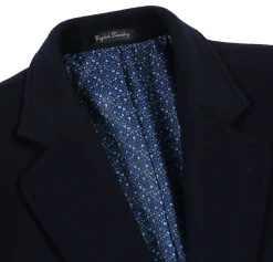 English Laundry Navy Fall/Winter Essential Slim Fit Overcoat Wool Blend