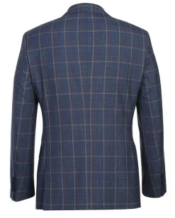 English Laundry 2-Piece Check Wool Linen Blend Slim Fit Suit