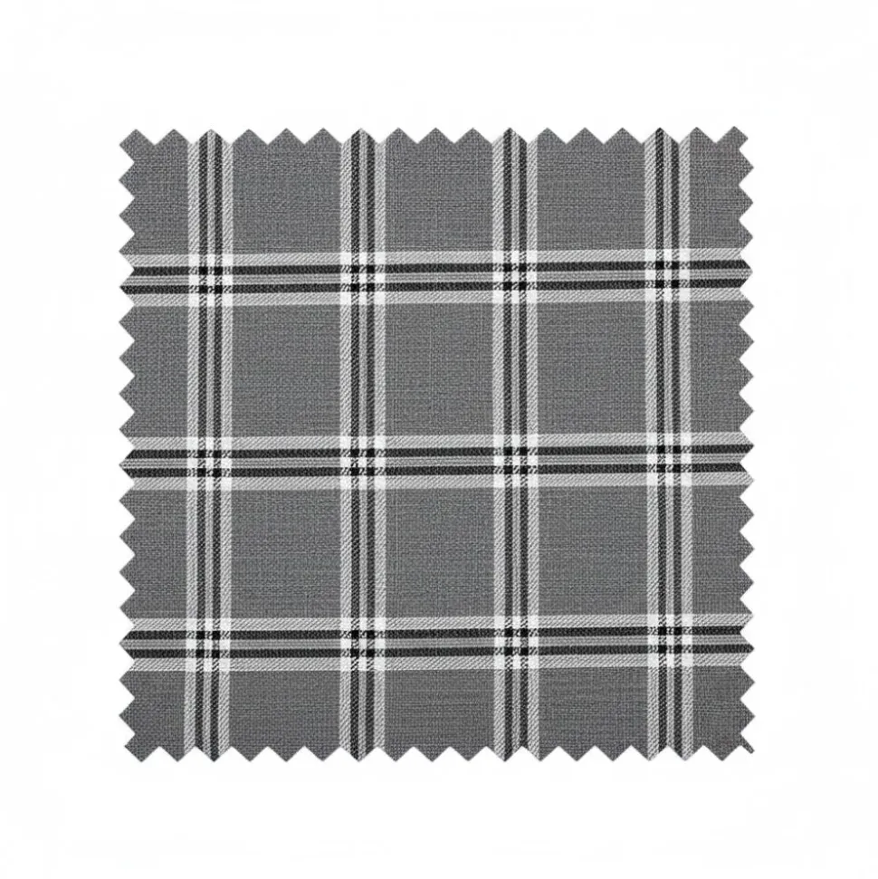 English Laundry Slim Fit Dimgray with White Check Suit