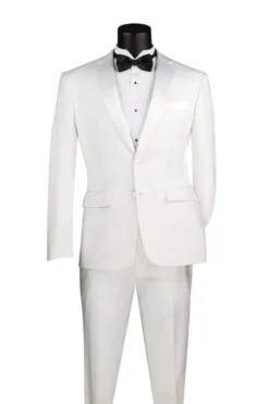 Excalibur Collection - Slim Fit Tuxedo 2 Piece 2 Button Design in White