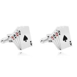 Four Of A Kind Ace Design Cufflinks