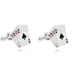 Four Of A Kind Ace Design Cufflinks