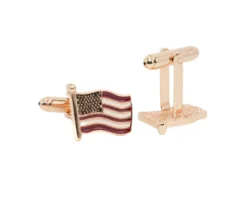 Gold American Flag Cufflinks