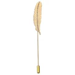 Gold Feather Lapel Pin