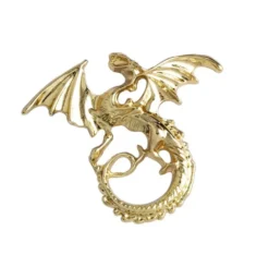 Gold Vintage Dragon Lapel Pin