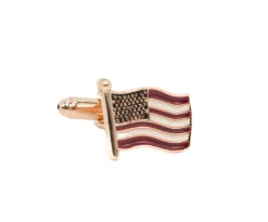 Gold American Flag Cufflinks