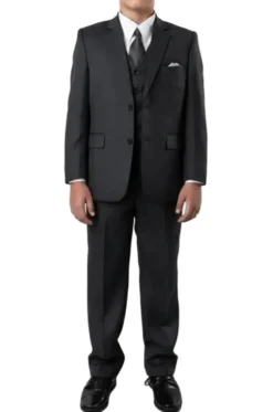 (8H) Boy Suit 5 Piece Set Dark Gray