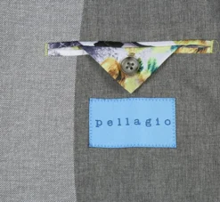 Half Canvas Slim Fit Blazer in Gray