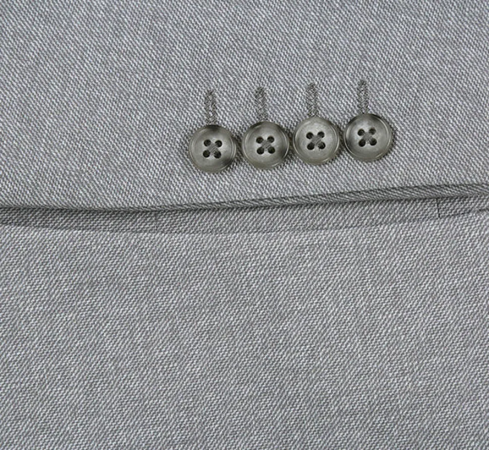 Half Canvas Slim Fit Blazer in Gray