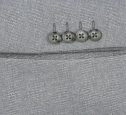 Half Canvas Slim Fit Blazer in Gray