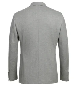 Half Canvas Slim Fit Blazer in Gray