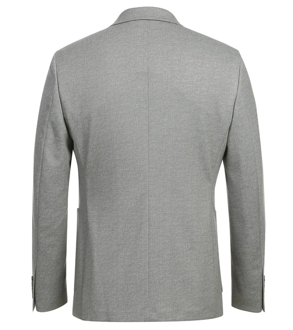 Half Canvas Slim Fit Blazer in Gray