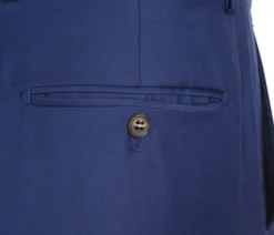 Half Canvas Wool Dress Suit Regular Fit 2 Piece in Blue