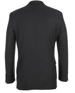 Half Canvas Wool Dress Suit Modern Fit 2 Piece in Black