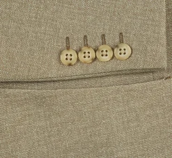 Half Canvas Slim Fit Blazer in Khaki