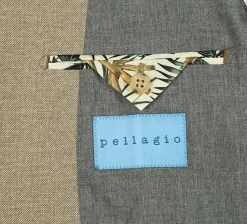 Half Canvas Slim Fit Blazer in Khaki