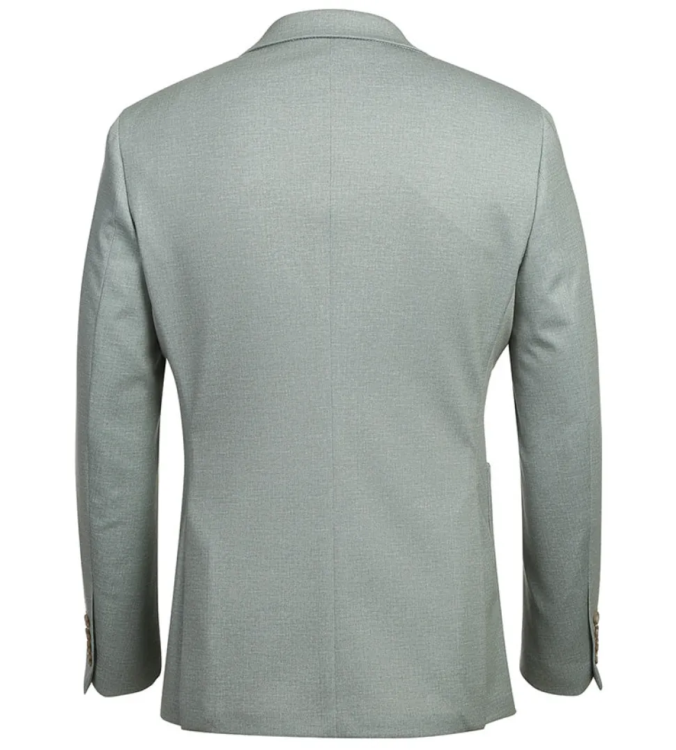 Half Canvas Slim Fit Blazer in Light Sage Gray