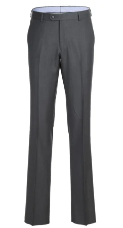 Half Canvas Wool Dress Suit Modern Fit 2 Piece in Gray