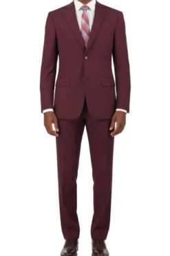 (44L) Regular Fit 2 Piece Burgundy Suit
