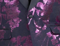 Lavender Slim Fit Fashion Jacket Shawl Lapel