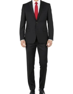 Lexington Collection - Black Regular Fit 2 Piece Notch Lapel Suit