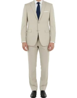 Lexington Collection - Sand Regular Fit 2 Piece Notch Lapel Suit