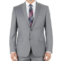 Lexington Collection - Light Gray Regular Fit 2 Piece Notch Lapel Suit