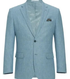 Light Blue 2 Piece Suit Notch Lapel Slim Fit
