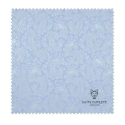 Light Blue Tone on Tone Paisley Pattern Slim Fit Men's 2 Piece Suit