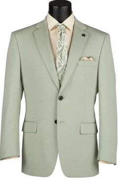 Light Green Modern Fit 2-Button Blazer