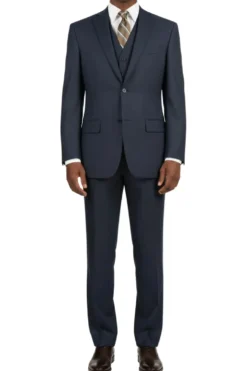 (Limited Sizes) Navy Regular Fit 3-Piece Suit