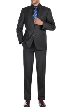 (Limited Sizes) Regular Fit Charcoal Gray 2 Piece Suit