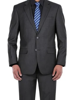 (Limited Sizes) Regular Fit Charcoal Gray 2 Piece Suit